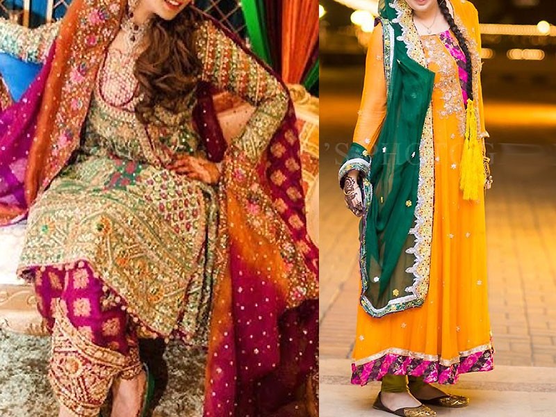 Pics of bridal outlet mehndi dresses pakistani