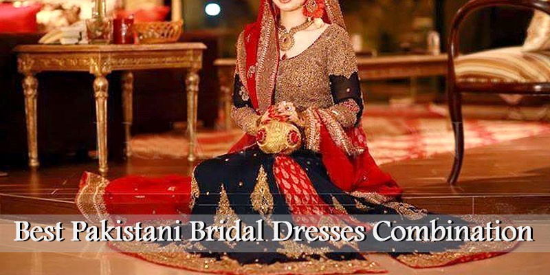 Red Traditional Pakistani Bridal Gown with Long Trail and Embellishment -