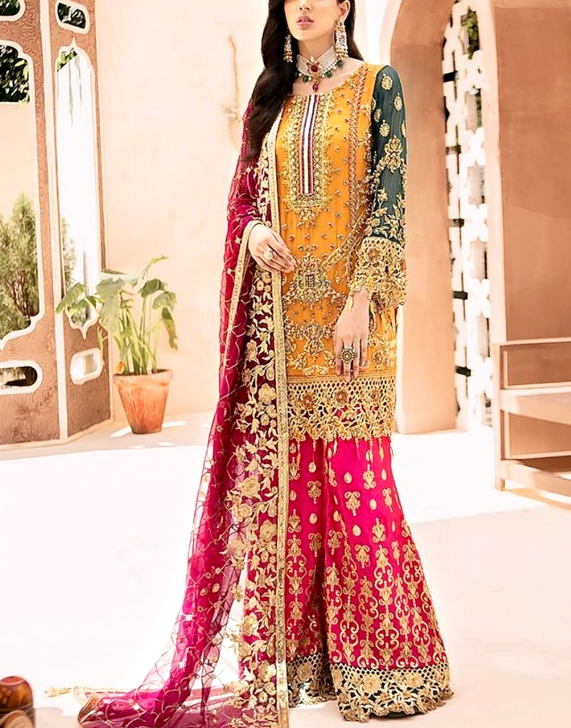 Buy Embroidered Chiffon Dresses in Pakistan