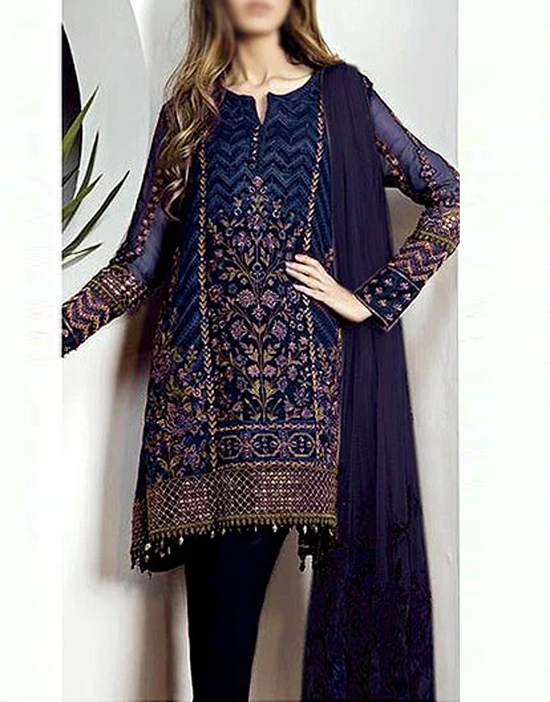 Embroidered Lawn Dress 2023 with Chiffon Dupatta Price in Pakistan ...