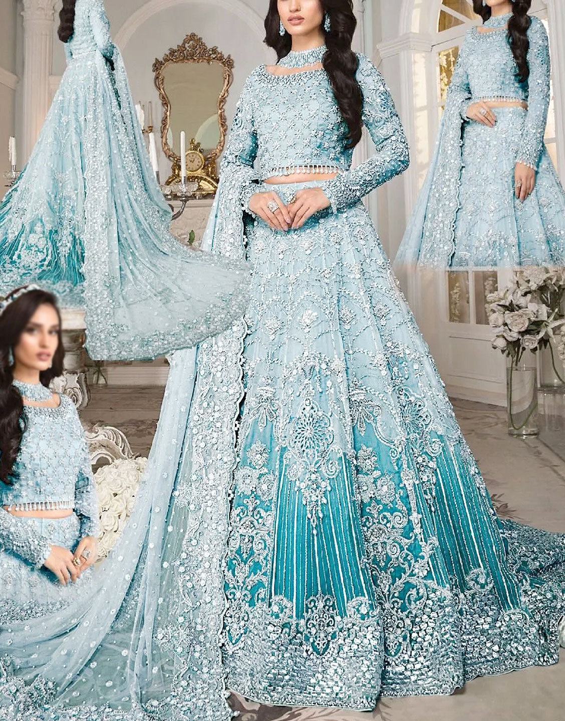 Sangeet Lehenga Dress, Indian Gujrati Lehenga, Navratri Lehanga With D –  Cygnus Fashion