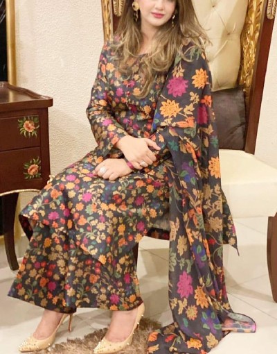 Digital All-Over Print Premium Quality EID Lawn Suit with Voil Lawn Dupatta Price in Pakistan