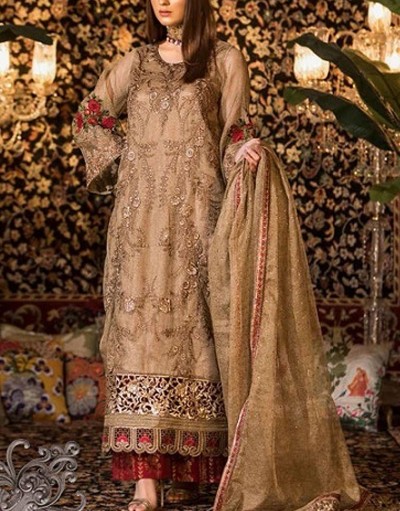 EshAisha Luxury Embroidered Net Wedding 