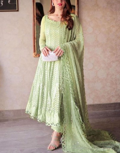 Heavy Embroidered Fancy Chiffon Party We