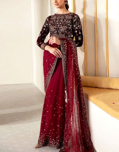 Luxury Heavy Embroidered Velvet + NET Br