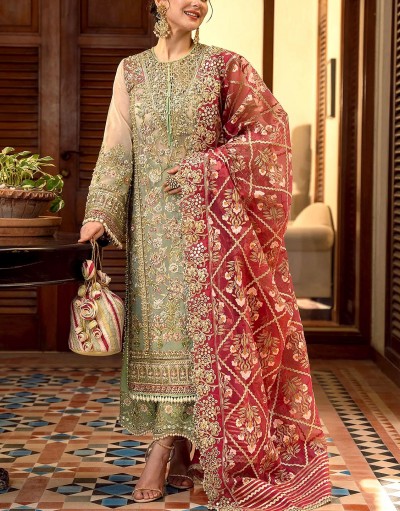 Luxury Handwork Heavy Embroidered Organz