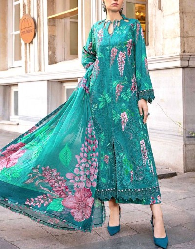 All-Over Print Schiffli Embroidered Lawn