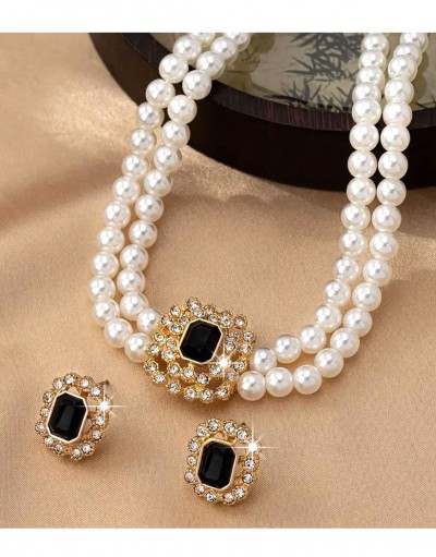 Luxury Double Row Faux Pearl Necklace St