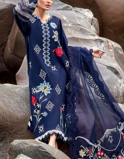 Luxury Heavy Embroidered EID Lawn Dress 