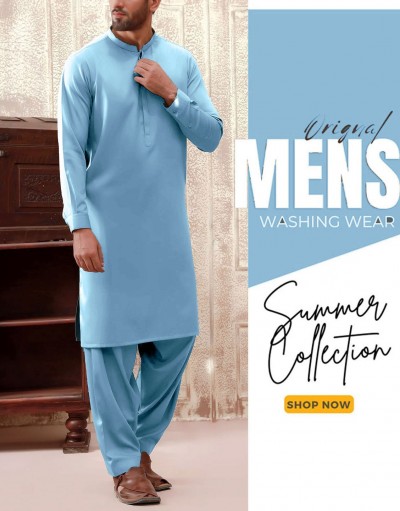 Unstitched Men's Wash n Wear Shalwar Kam