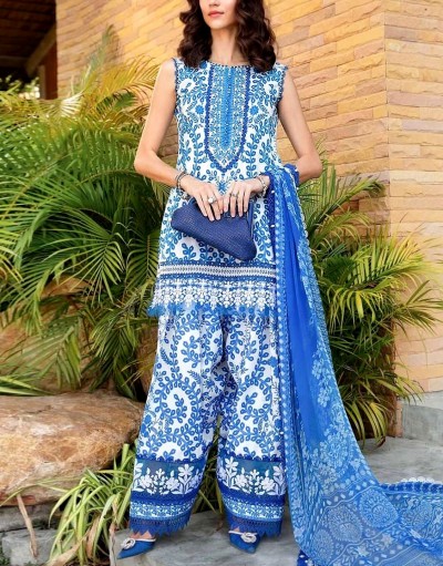 All-Over Print Embroidered Lawn Suit 202