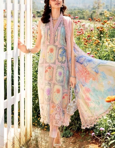 All-Over Print Embroidered EID Lawn Dres