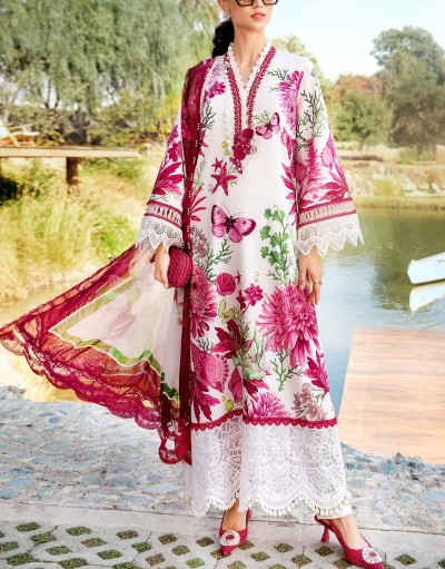 All-Over Print Embroidered EID Lawn Suit