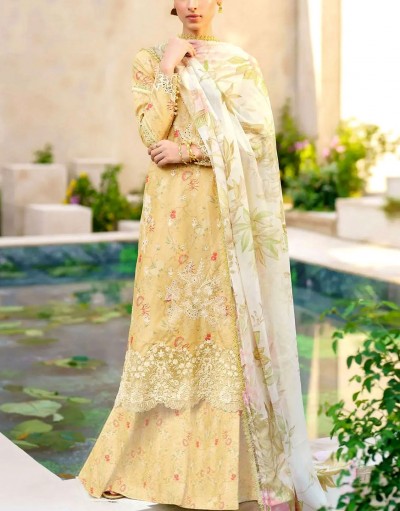 All-Over Print Embroidered EID Lawn Dres